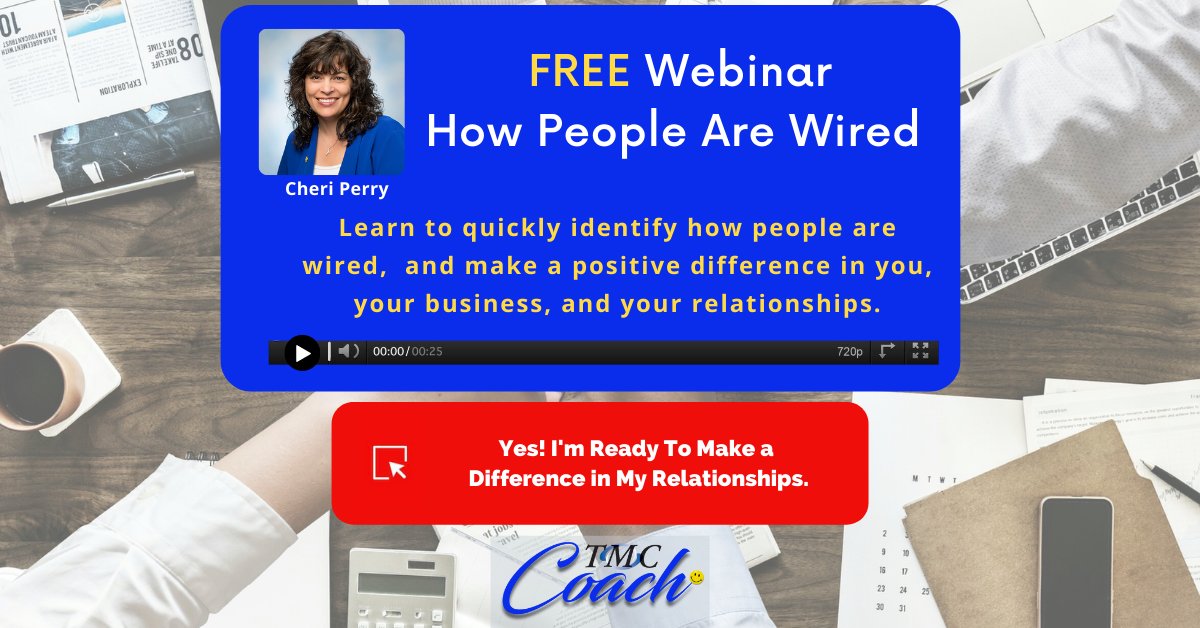 TMCRocks's tweet photo. 🙂 Do you want to make a difference in your relationships both at work and personally?  We are having a FREE webinar on March 16th at 12:00 PM PST that can show you the different ways people are wired. ➡Register Here: https://t.co/hbQK47O9jV https://t.co/MZw7yCPFsW