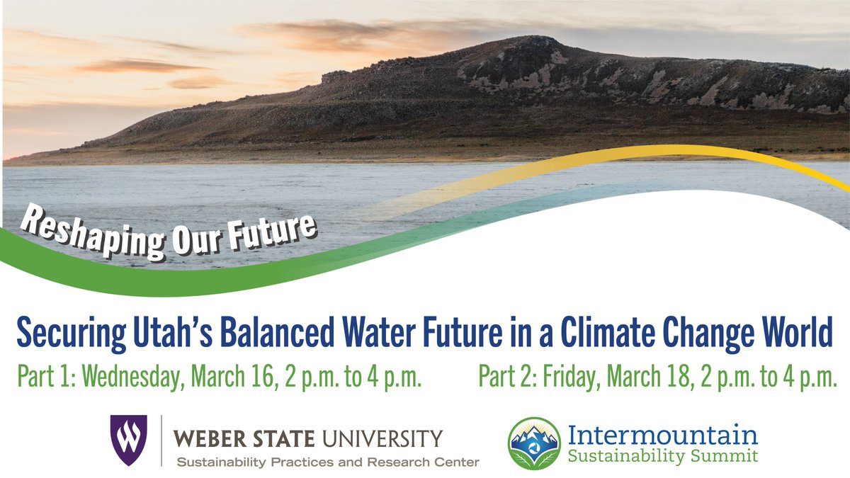 WSU Sustainability (@wsusustainable) on Twitter photo Come learn how we use water, who manages it, policies available and strategies to address water supply challenges in the workshop led by <a href="/UtahRivers/">Utah Rivers Council</a>
weber.edu/ISSummit/works…
#sustainability #weberstate #webersustainability #intermountainsustainabilitysummit Come learn how we use water, who manages it, policies available and strategies to address water supply challenges in the workshop led by <a href="/UtahRivers/">Utah Rivers Council</a>
weber.edu/ISSummit/works…
#sustainability #weberstate #webersustainability #intermountainsustainabilitysummit