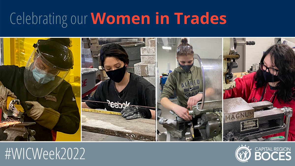 CapRegionBOCES's tweet photo. Every day we celebrate our #WomenInTrades. It happens to be Women in Construction Week and we could not be more proud of our talented students! #WICWeek2022 @nawicnational @BuildYourFuture https://t.co/XvfGSVEgvB