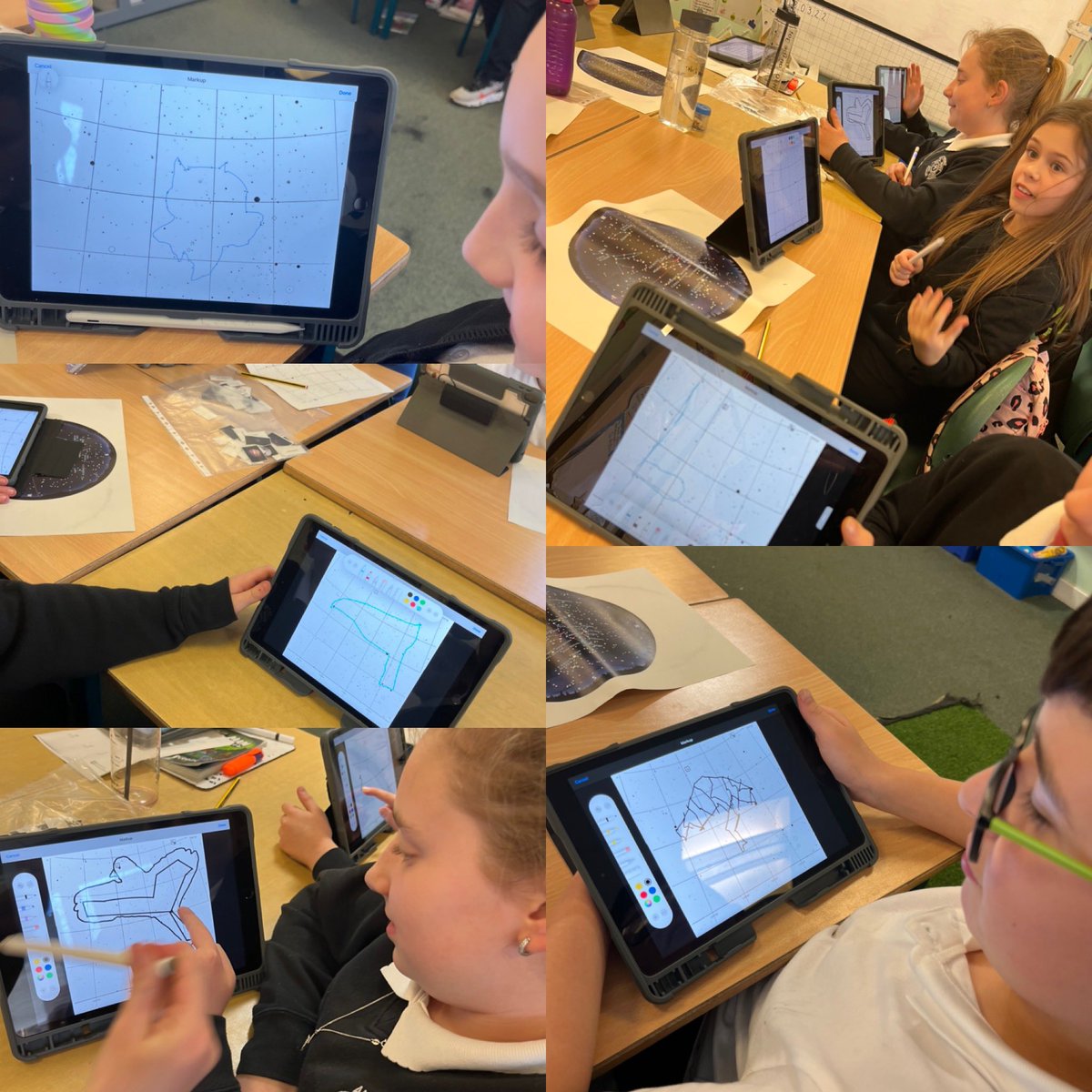 MrsAitkenAnto's tweet photo. We learned about different parts of the universe today, we had a look at star constellations and created our own on a star chart 🔭🪐⭐️🌌🌠 #antoscience https://t.co/nYKZgRBVHF