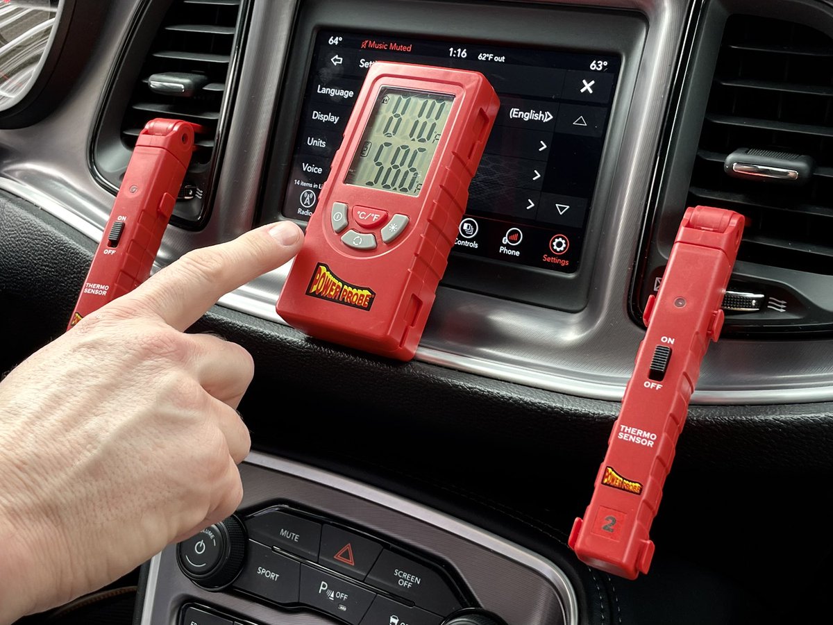 PowerProbeUSA's tweet photo. AC season is coming soon! The Power Probe Wireless Temperature Kit is the perfect tool for checking vent temps. 

Learn more: https://t.co/QxdyGH5MPV
.
.
.
.
#PowerProbe #MechanicMustHave #Automotive #Mechanical #Car #MechanicalEngineering #AutoRepair #Mechaniclife #Auto #Tools https://t.co/y7FB5F8Kto