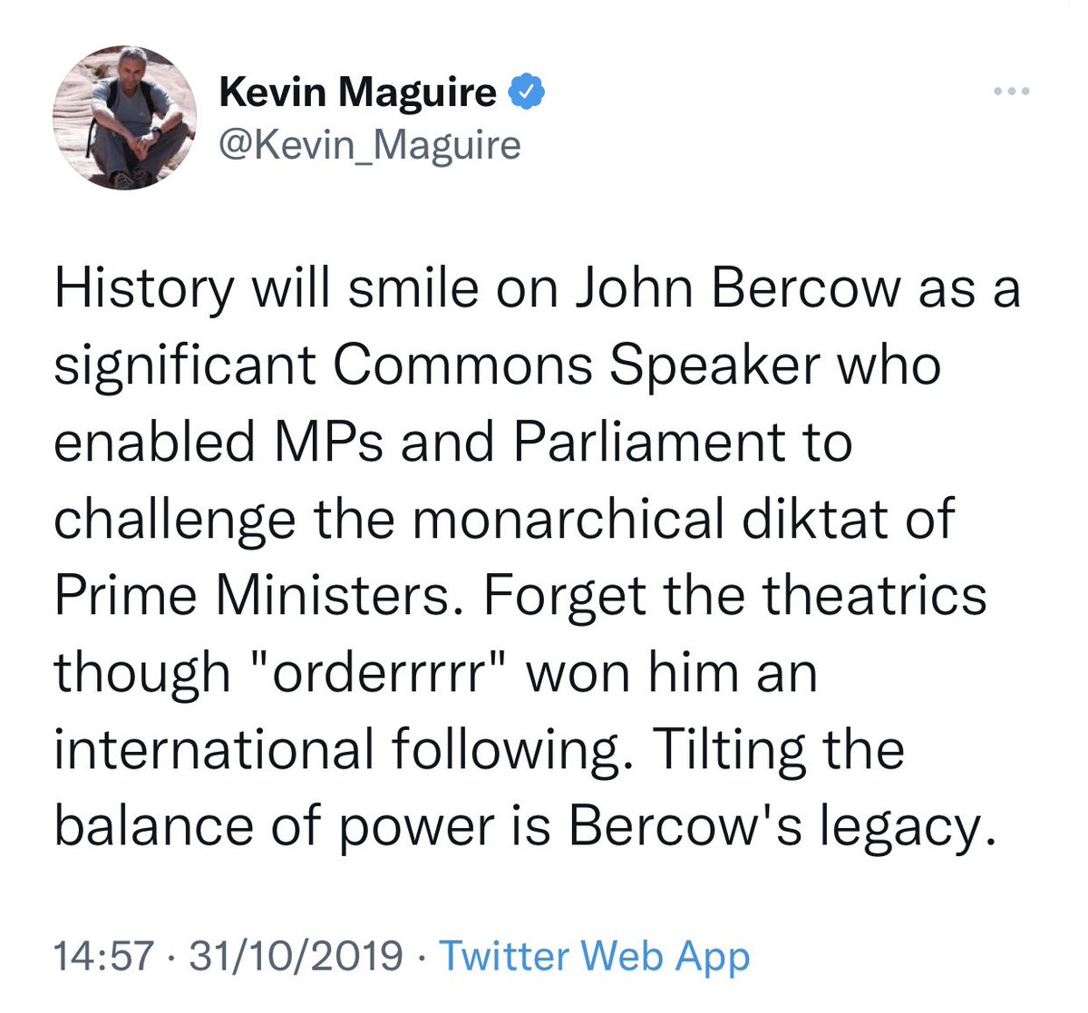 They all idolised #JohnBercow not because he really was a decent man, they knew he wasn’t, but because he tried to block Brexit and as Margaret Beckett openly admitted, blocking Brexit ‘trumps bad behaviour’.