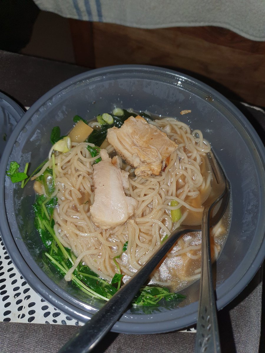 FrancescaGraceD's tweet photo. 2 pieces of pork in both of the ramens I ordered tonight. Very disappointed @wagamama_uk. A very sad looking ramen and sadly not worth the price anymore. #wagamama @Deliveroo https://t.co/T8i9629v1X