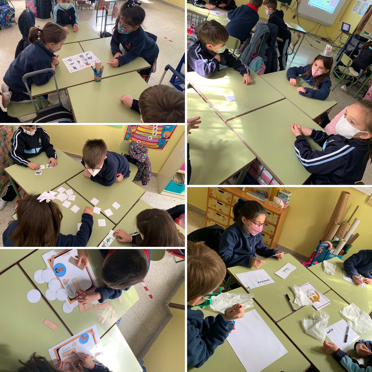 cristorey_jaen's tweet photo. En primero de primaria nos #divertimos y #aprendemos pasando por diferentes estaciones de aprendizaje en la asignatura de #inglés, practicando las 4 #destrezas de la lengua inglesa 🧩✏️
#fundacioneducativajosegras #cristoreyjaen https://t.co/FP4MVIr9tb