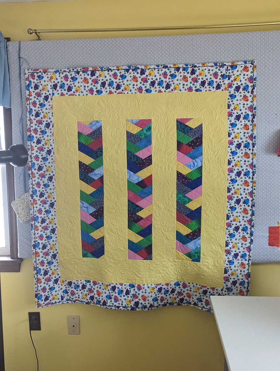 Off to drop off this charity quilt...a #2022quiltfinish