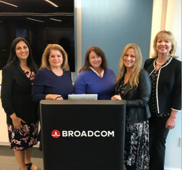 LMReling's tweet photo. Leaders from ValueOps VSM Division @BroadcomSW meet to further develop FY22 strategy at @Broadcom corporate offices in San Jose.  #nationalwomensday #innovation #thoughtleaders Renu Mowani, @lisamariemanso, @LaureenKnudsen, Marla Schimke @Vivamarketing, &amp; Lynn Reling @LMReling https://t.co/AL11OFim9G