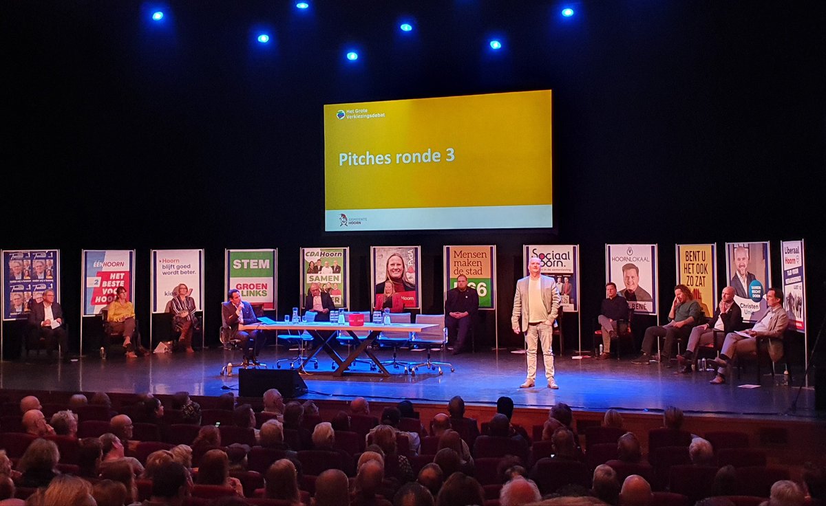 Lijsttrekker <a href="/roydrommel/">Roy Drommel</a> benadrukt dat houden en koesteren wat je hebt niet betekent dat je níets moet doen. <a href="/GLHoorn/">GroenLinks Hoorn</a> werkt aan een menselijk, eerlijk en duurzaam #Hoorn. Voor nu en straks. #hgv2022 #debathoorn