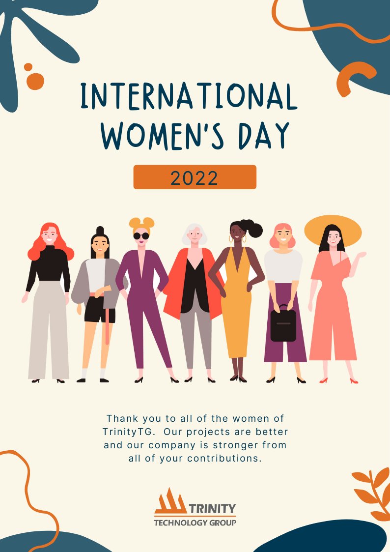 We know that being a woman in technology can be difficult.  We hope we always acknowledge that here at <a href="/TrinityTG/">Trinity Technology Group</a>, but even more so on this International Women's Day we want to thank the women that make our projects and out company better. #BreakTheBias