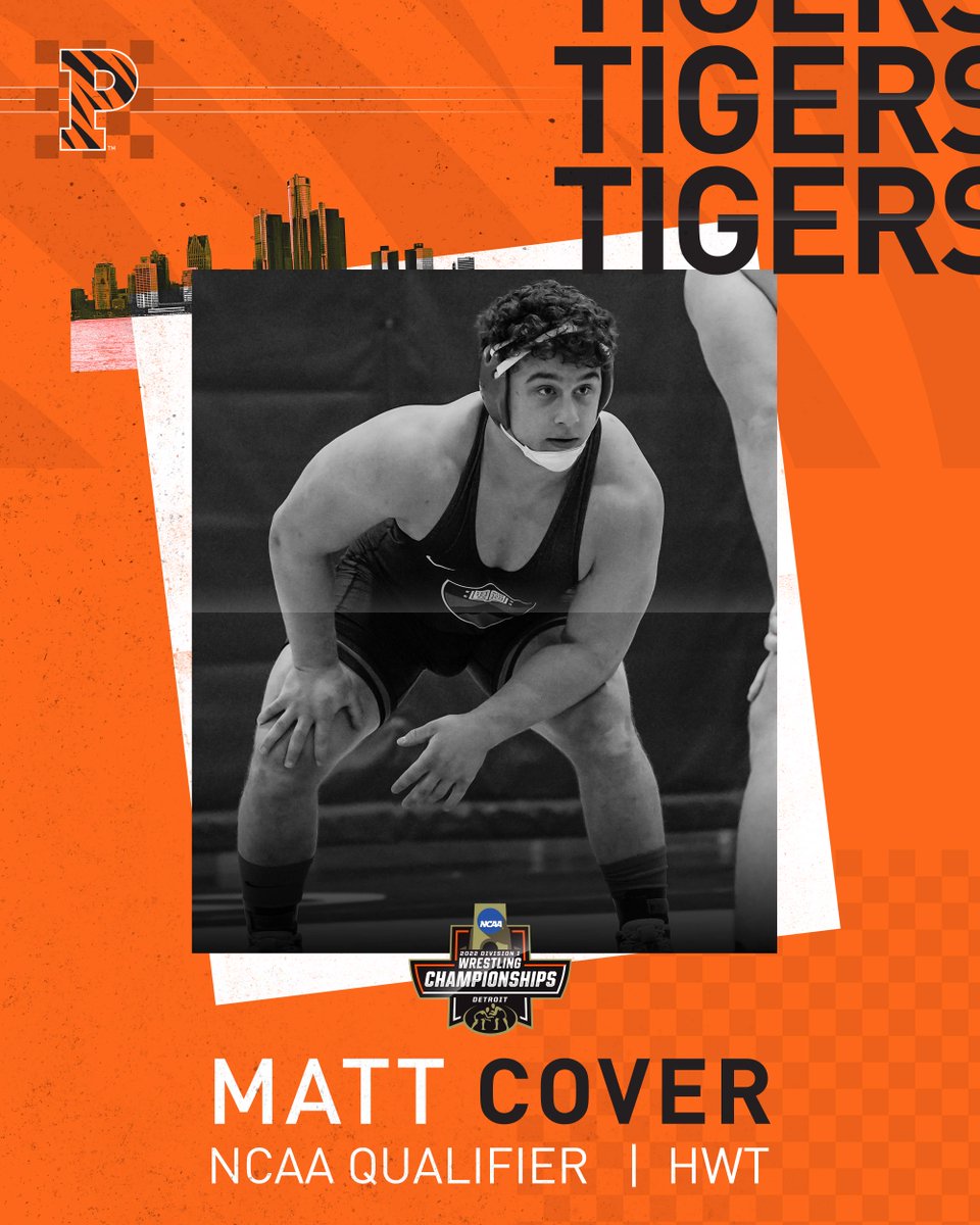 tigerwrestling's tweet photo. Make it 6️⃣ Tigers headed to the @NCAAWrestling Championships!

After earning an at-large selection, heavyweight Matt Cover will make his NCAA Championship debut! https://t.co/1SrDVoHijX