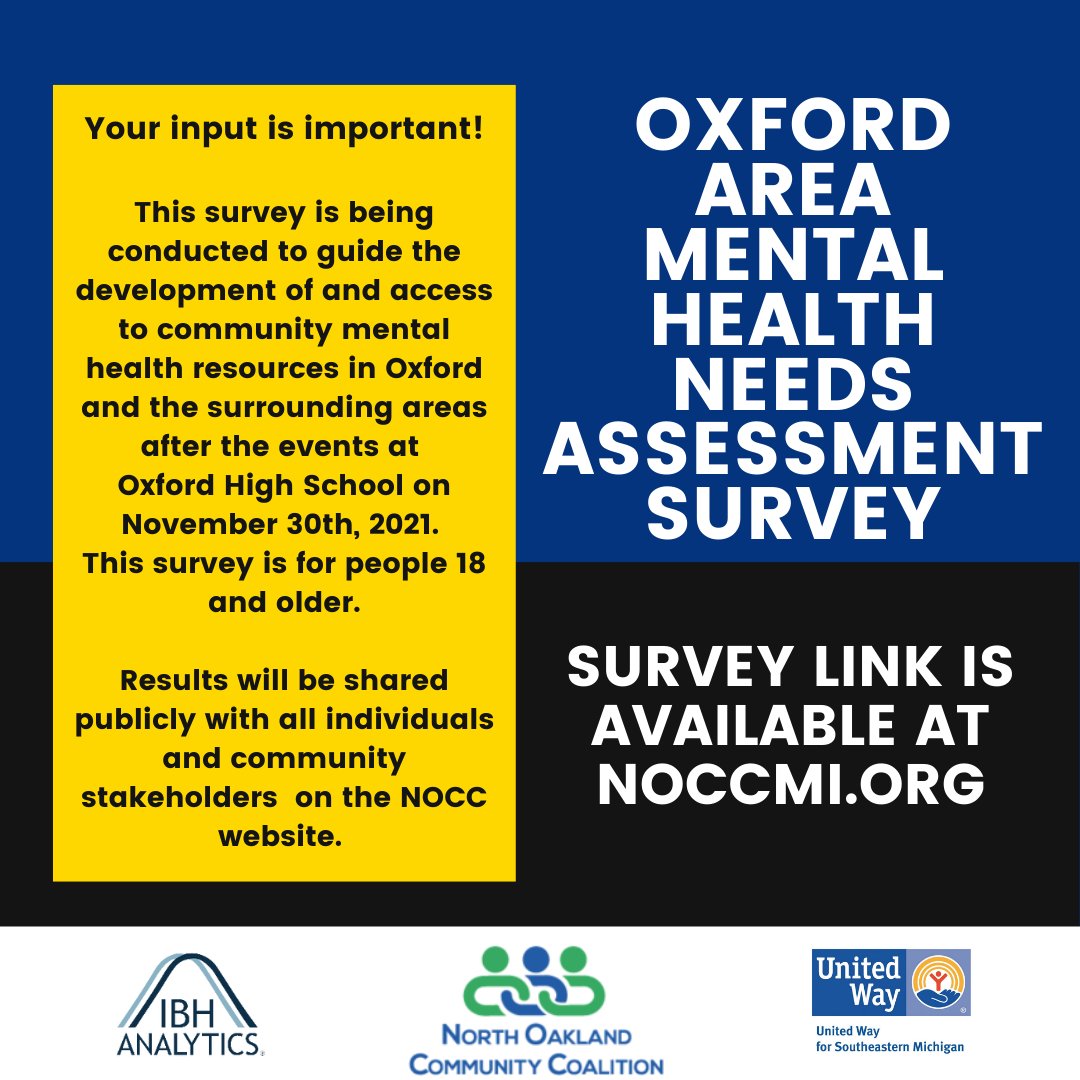 JenTodd17's tweet photo. Detroit area folks, if you were mentally or emotionally impacted by the Oxford high school shooting tragedy, please take this short survey so we can assess mental health needs of the community. https://t.co/h693X9cQuC https://t.co/pgXJGG0J5X