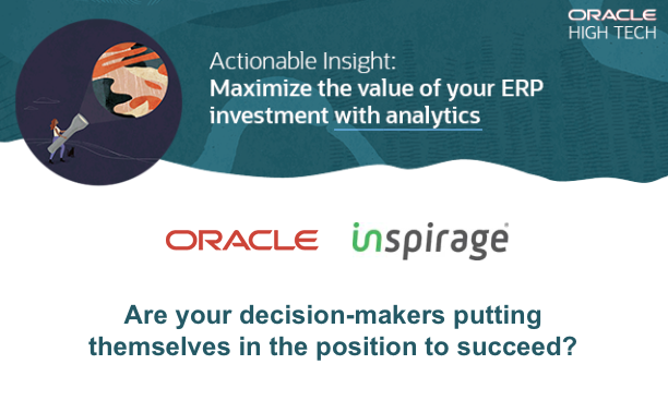 Inspirage's tweet image. Join Inspirage and Oracle as we speak to one of our joint customers about how Oracle Fusion Analytics bridged the gap between insight and action, supporting our client's digital transformation journey.. Register now: ow.ly/QZ0g50IelT0 #OracleFusionAnalytics #OracleCloud