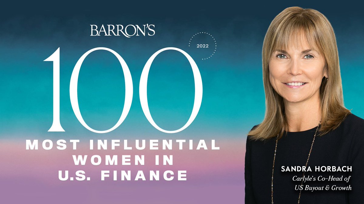 Our Co-Head of US Buyout & Growth Sandra Horbach made #BarronsInfluentialWomen list for the third year in a row. Her advice on #IWD2022: 'The most important thing for women is finding the right organization with people who will support your advancements.' ow.ly/Mh8A50IelR3