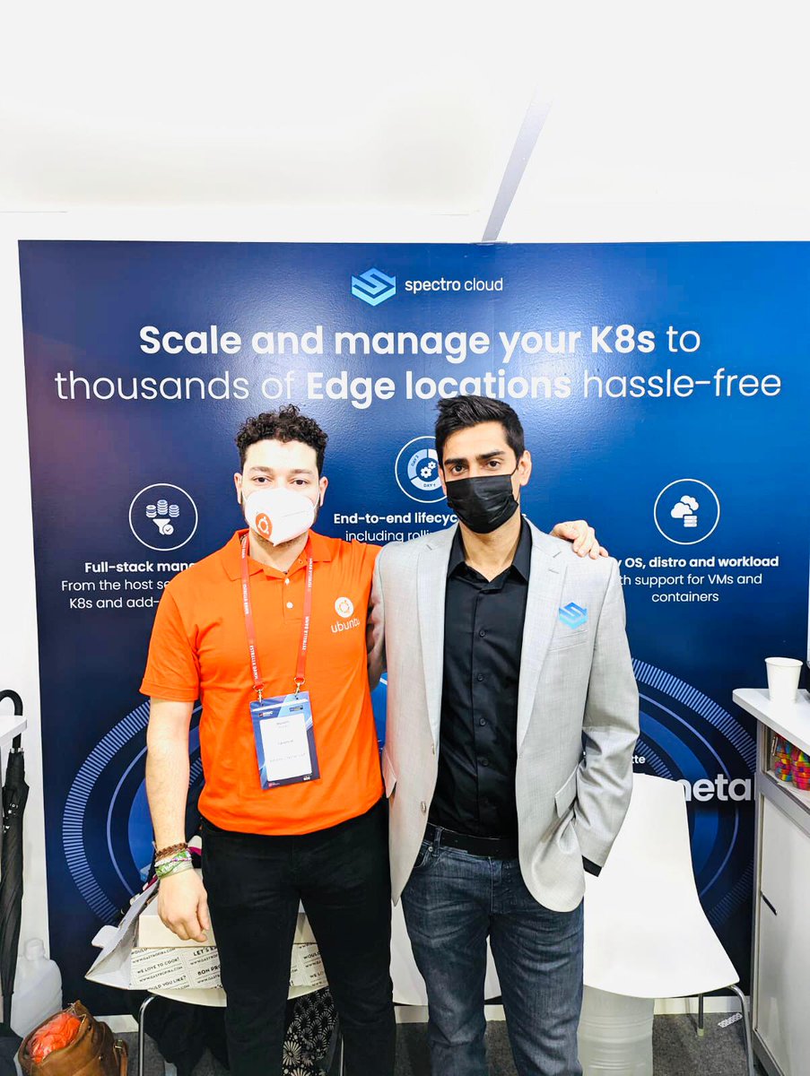 ubuntu's tweet photo. That's a wrap! We had an amazing time at MWC22 last week. Thank you to our colleagues and partners Vodafone UK Spectro Cloud and Arm for leading great demos and conversations. We hope to you see you again next year. #5G #AnboxCloud #OpenRAN #Magma #AI #mwc https://t.co/fWvcEDxNRp