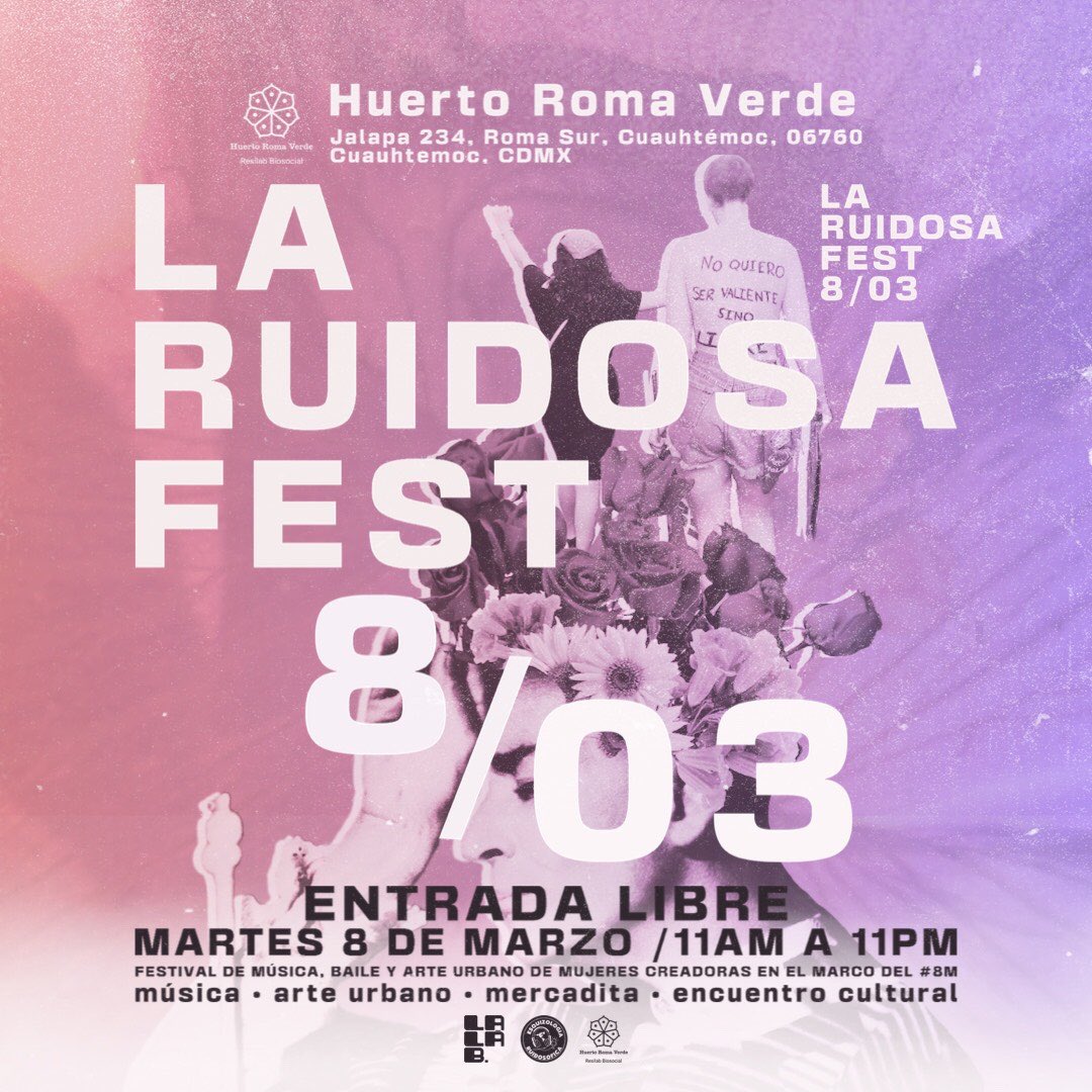 viridiank's tweet photo. Hoy es un día de protesta pero también de cuidado y trabajo para muchas. Así que les dejo esta invite para esta mercadita. Por si se quieren dar la vuelta un rato a Huerto Roma verde, ahí vamos a estar. #mercadita #ruidosafest https://t.co/B2GzRGdKV9