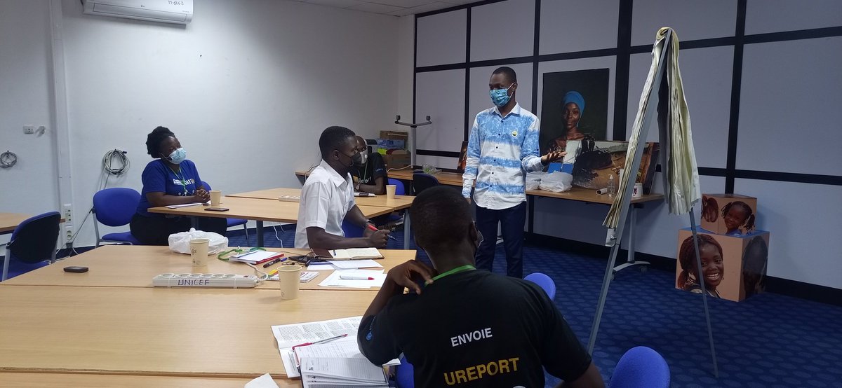 GansouL's tweet photo. C'est avec beaucoup de plaisir que j'ai facilité en ce jour, les travaux préparatoires des jeunes, dans le cadre du forum national sur l'accélération de l'éducation des filles au Bénin. Des U-Reporters venus du Nord et du Centre, feront entendre la voix des jeunes à ce forum 🎉. https://t.co/tZlF668mHZ