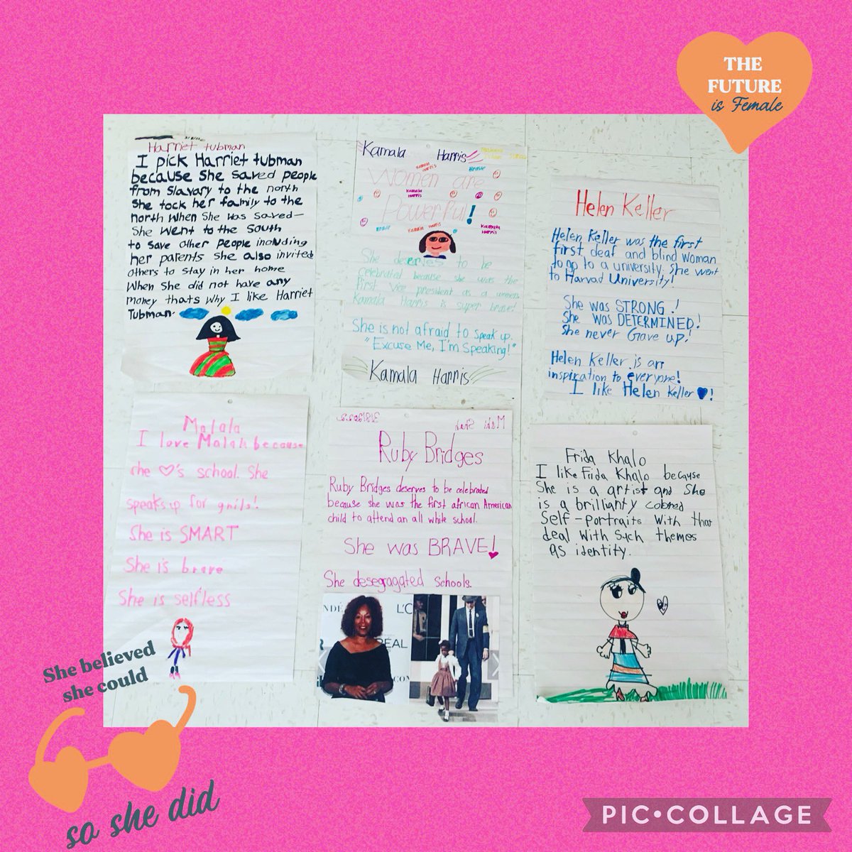 Today, we learned about some influential women and worked on creating posters that highlight their contributions. Students will be walking with their posters during our very own Women’s March, later this week 💗