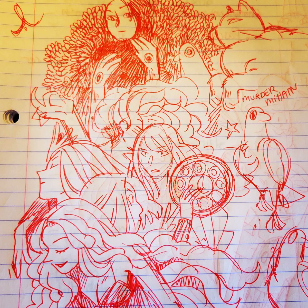 Journal ballpoint doodles 