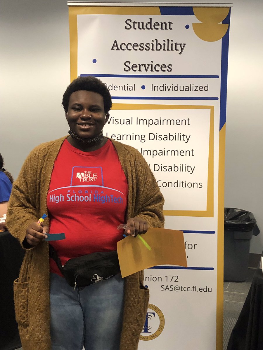 Abletrust's tweet photo. Thank you @GoToTCC for graciously hosting several #flHSHT sites and chatting with our students about the over abundance of services TCC offers. Today was a success…. equipping students with disabilities with information and support they need to succeed in #postsecondaryEd. https://t.co/PzMmoUD26P