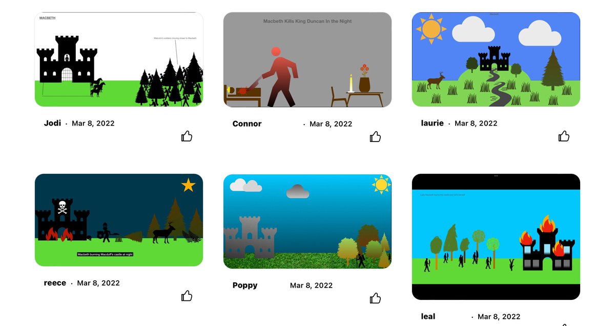 Suzanne Pritchard (@mrs_pritchard_) on Twitter photo Fab cover lesson today in English. S2 students recreated scenes from MacBeth using animation tools in #keynote on their <a href="/inspireSBC/">Inspire Learning</a> iPads.
Fantastic focus and lots of discussion about key scenes and characters.
#madeonipad #InspireCreates <a href="/Gala_Academy/">Galashiels Academy</a> <a href="/SBCLiteracy/">LiteracySBC</a> <a href="/AppleEDU/">Apple Education</a> Fab cover lesson today in English. S2 students recreated scenes from MacBeth using animation tools in #keynote on their <a href="/inspireSBC/">Inspire Learning</a> iPads.
Fantastic focus and lots of discussion about key scenes and characters.
#madeonipad #InspireCreates <a href="/Gala_Academy/">Galashiels Academy</a> <a href="/SBCLiteracy/">LiteracySBC</a> <a href="/AppleEDU/">Apple Education</a>