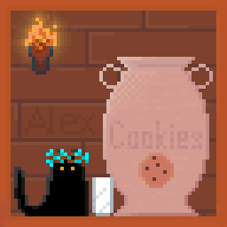 Instructions unclear.  Cookie jar made MASSIVE.
Second attempt!  Let me know what I can improve upon!

Cookie jar requested by <a href="/rusao_jean/">Jean russo</a> 
Cat requested by @Tiny_Woosh 

#pixelart #pixelartwork #milkies #wetcookies