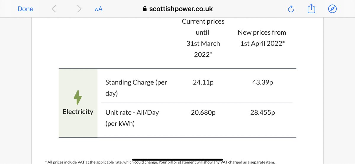 HRVISIONLTD's tweet photo. @ScottishPower amazing that as well as the energy prices increasing you look after your customers by almost doubling the standing charge! #EnergyCrisis #energyprices #MartinLewis https://t.co/A2sYUTo6UY