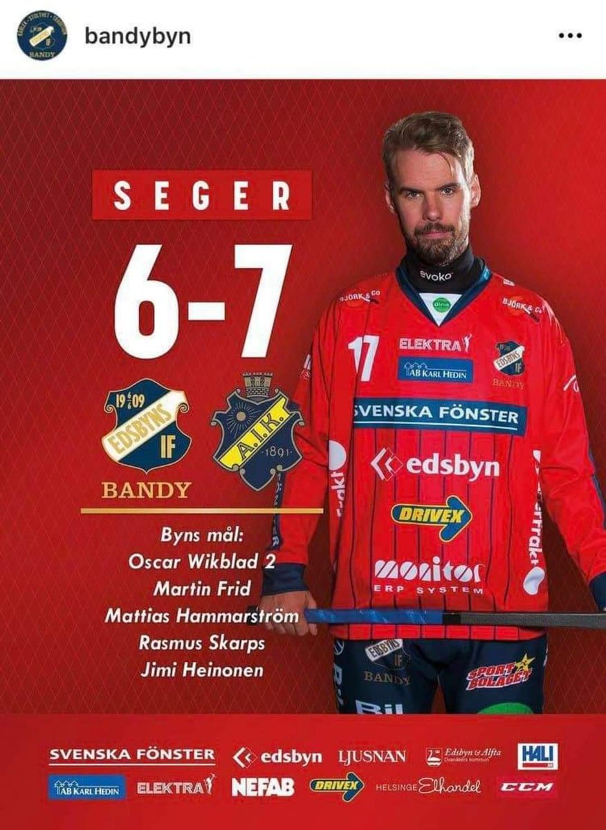 En förlust kan kännas som en seger ibland.

#svbandy <a href="/Bandybyn/">Edsbyns IF Bandy</a>