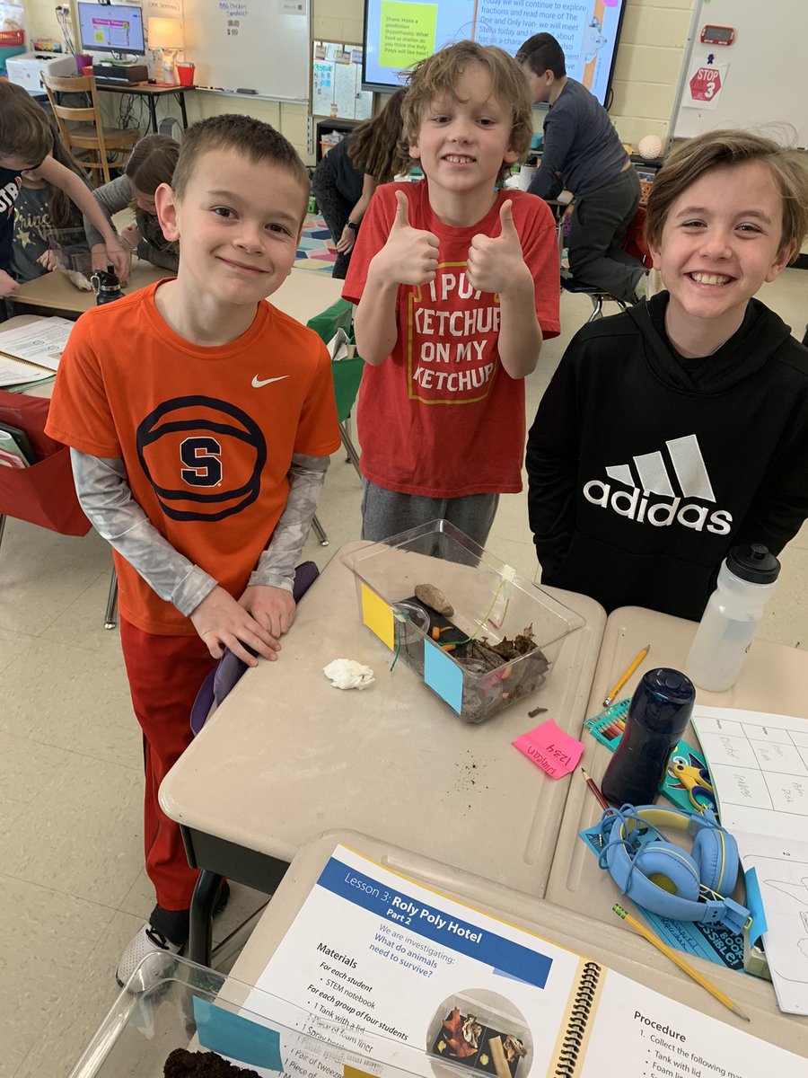 3rdwithsnyder's tweet photo. Today 3rd graders conducted a fair test to determine what shelter, food and water source roly poly bugs prefer! @SmithsonianScie @BCSDBEES @CroninBee @EZiegler08 https://t.co/s8B8V8eUSN