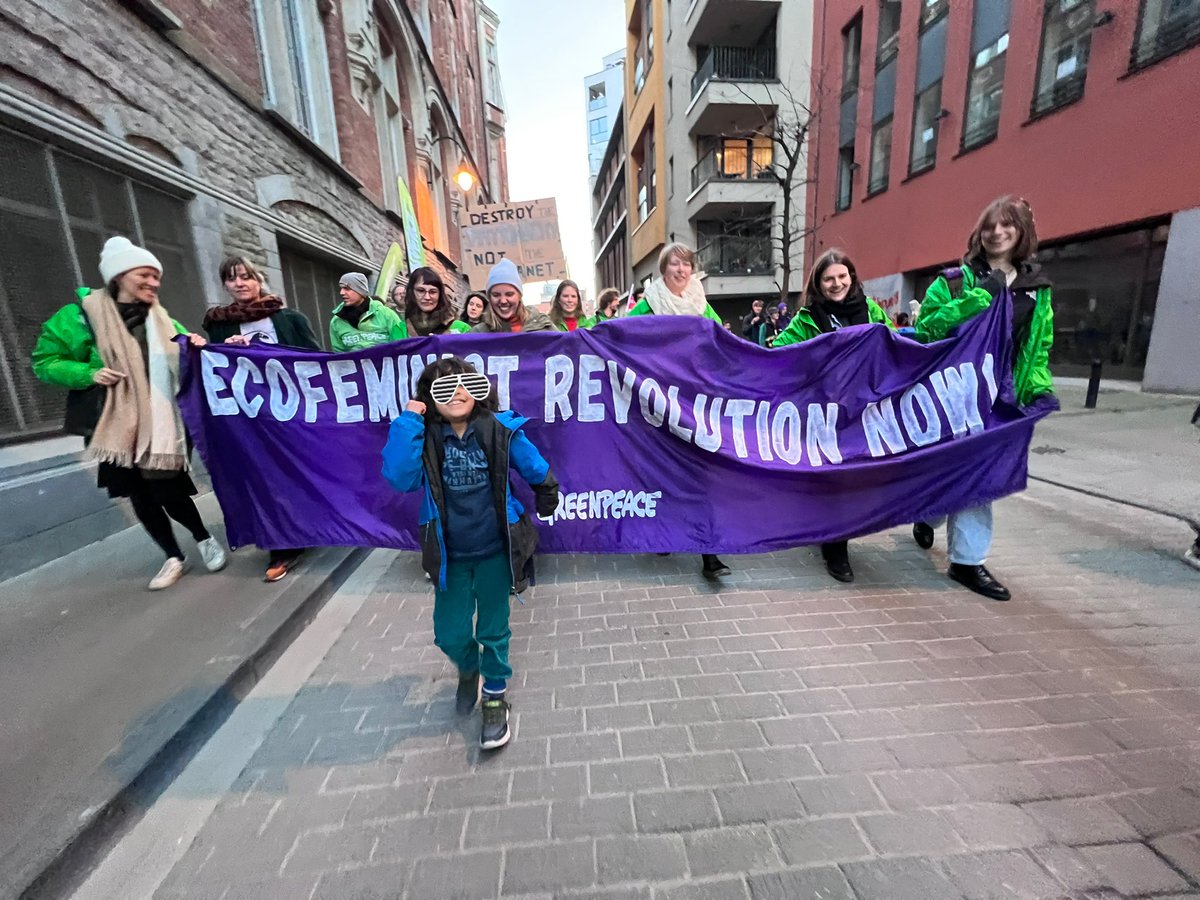 The power to destroy #patriarchy is by coming together as a society and address the #systemicoppression. If we do not have an intersectional perspective than we are just marching once a year. #IWD2022 #ECOFeminism @greenpeace_be