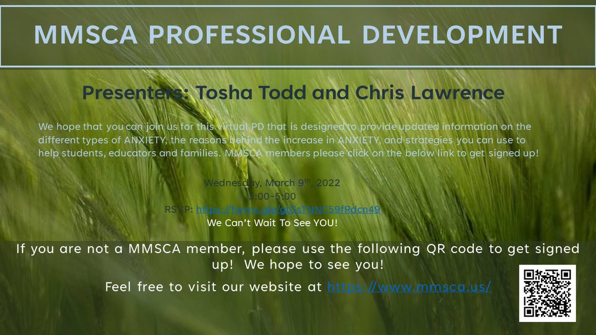 MidMSCA's tweet photo. It is almost here!! We sure hope that you can join us tomorrow for this amazing professional development! !! https://t.co/xx6R5lpKc6