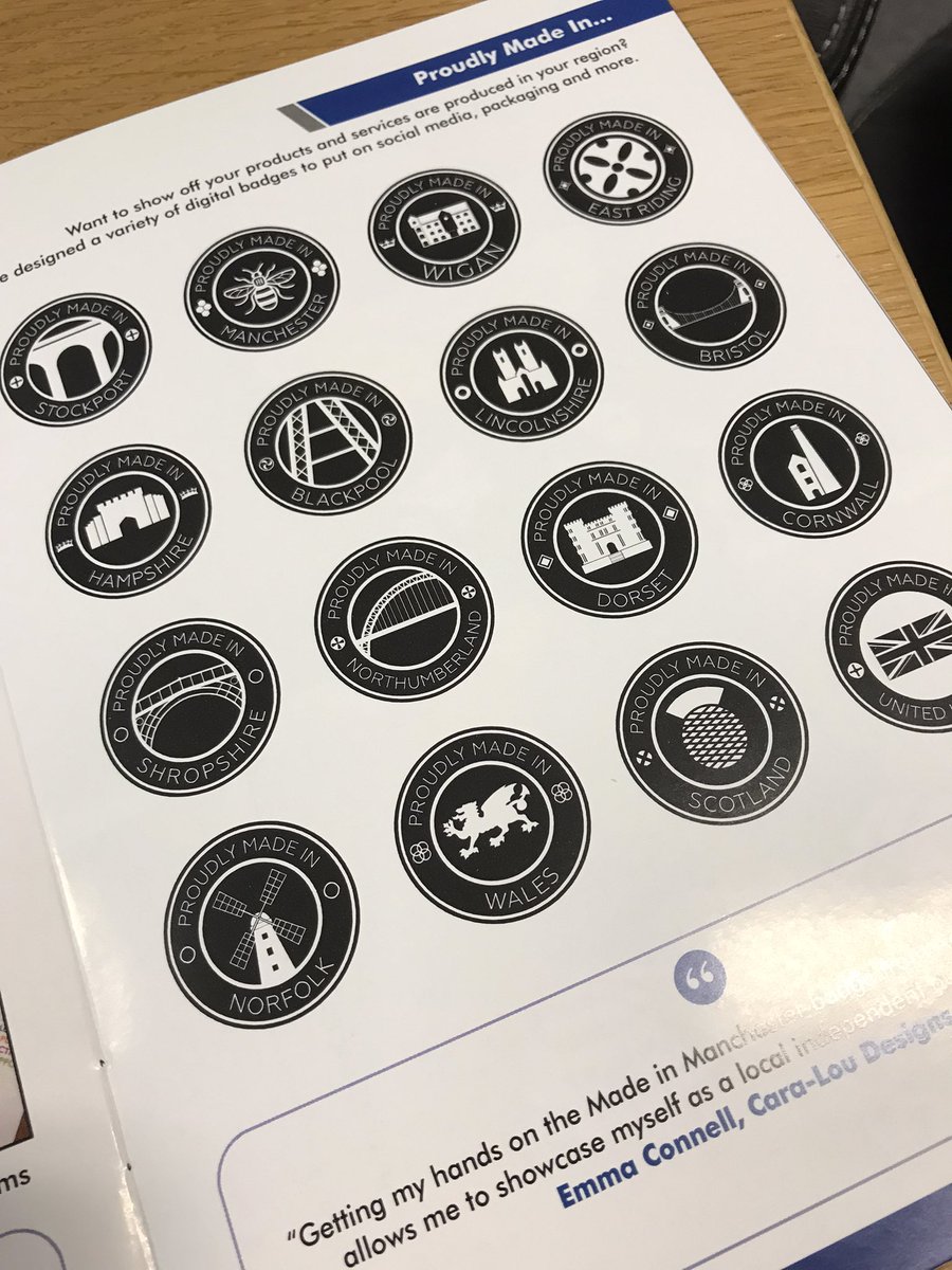 Want to show off that you’re a #crafter, #maker, #artisan based in your region? Take a look at aquadesigngroup.co.uk/proudly-made-in for the #MadeIn badge designs. You can purchase #marketing items, such as #stickers from me too 😊 #SBS #SmallBusiness #SBSwinnershour