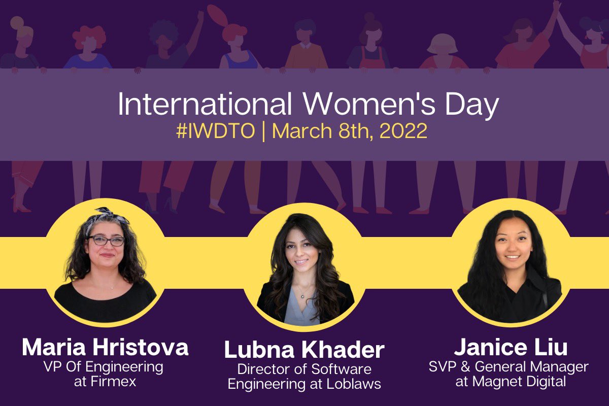 Huge thanks to our partners at @PerpetuaLabs @telusdigital @Intelliware_Inc @GMcanada and you will get to meet them at tonight’s breakout sessions. Join us at 5:30pm! 👉 techto.org/events/techtog… #IWDTO #IWD 🙅🏾‍♀️🙅🏽‍♀️🙅🏻‍♀️🙅‍♀️🙅🏿‍♀️