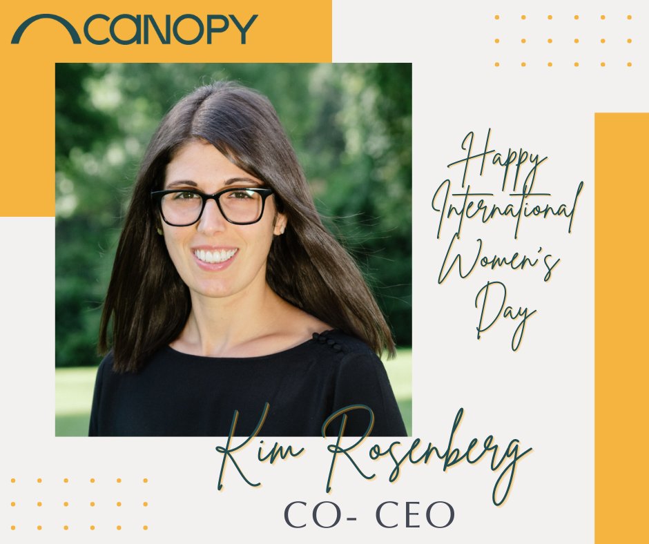 Canopy is proud to support IWD to challenge stereotypes, fight biases and shed light on inequality. 
We are honored to celebrate our Co-CEO Kim, and all our female partners for the amazing contributions they make to our organization. #InternationalWomensDay #IWD2022 #BreakTheBias