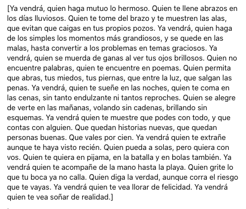 Ya vendrá...