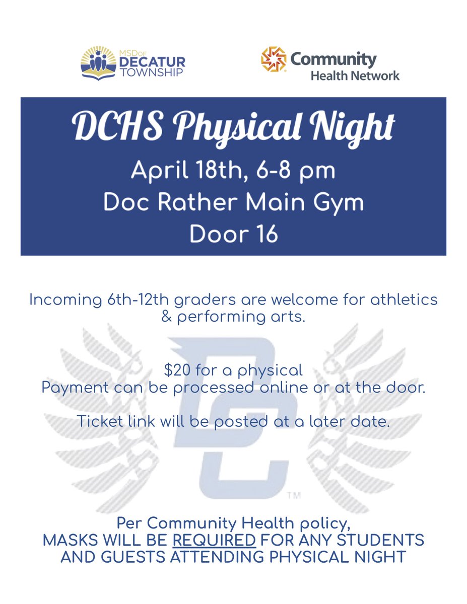 DCHS_SportsMed's tweet photo. Mark your calendars, everyone! https://t.co/o1eSzwVVhI