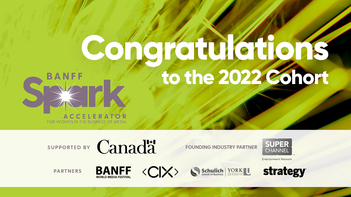 BanffMedia's tweet photo. This #InternationalWomensDay, we're proud to announce the 2022 #BANFFSpark participants.✨
100 talented women entrepreneurs will participate in a business development curriculum, receive 1:1 mentorship, and gain access to top international media industry players at #BANFF2022. https://t.co/gqJn6DAv4X