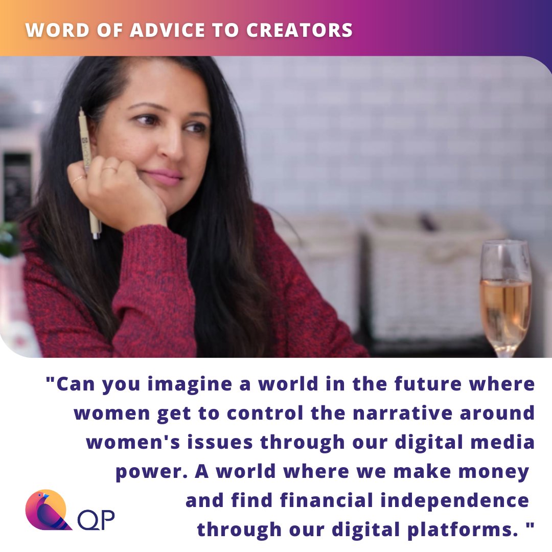 qptheapp's tweet photo. Meet Raj of @pinkchai a popular blog that focuses on food, fashion, art &amp; culture. Raj has worked hard to help put $100K into the pockets of other female South Asian creators. On #IWD22, @qp_me_ celebrates all BIPOC creators like Raj &amp; calls for #creatorequity for all women. https://t.co/W0qosBX2WW