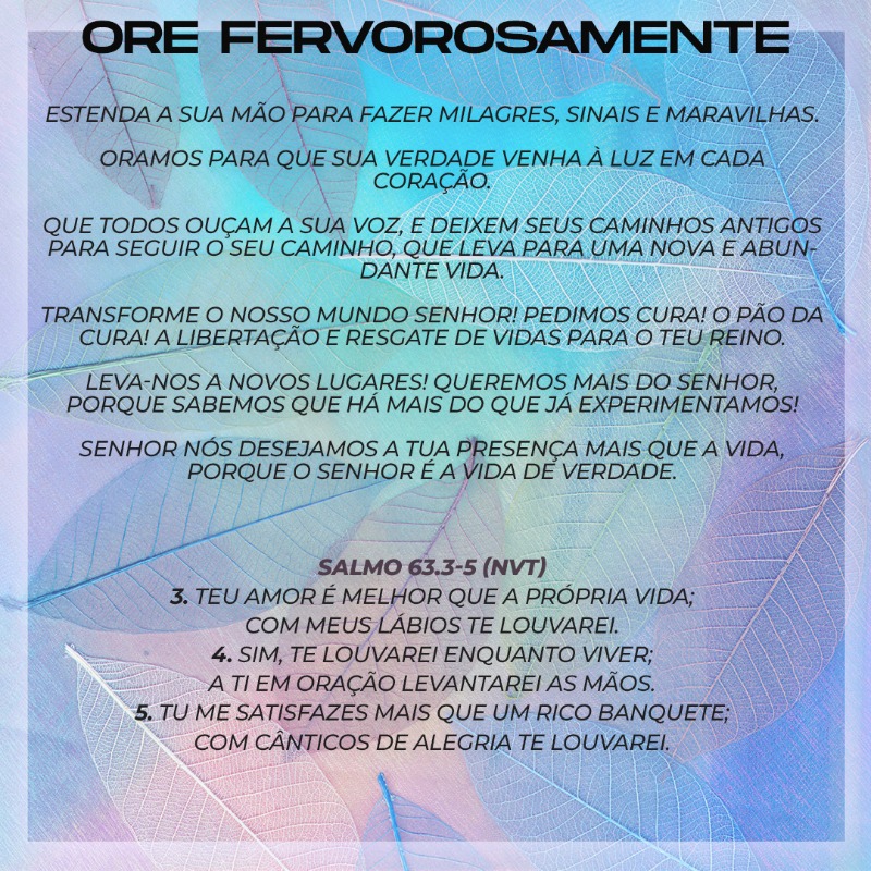 Ore fervorosamente! 🙏