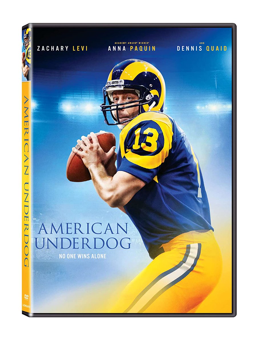 #AmericanUnderdog amzn.to/3hRtoqI was a fantastic movie. @ZacharyLevi was outstanding on both the #football side and the #fatherhood aspects of @kurt13warner's life.