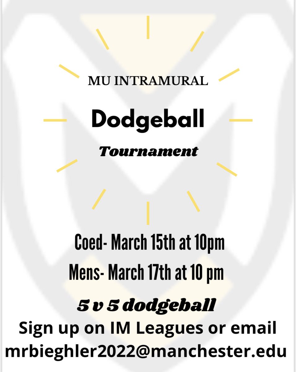 ManUintramurals's tweet image. We also are having some pre spring break dodgeball tournaments!