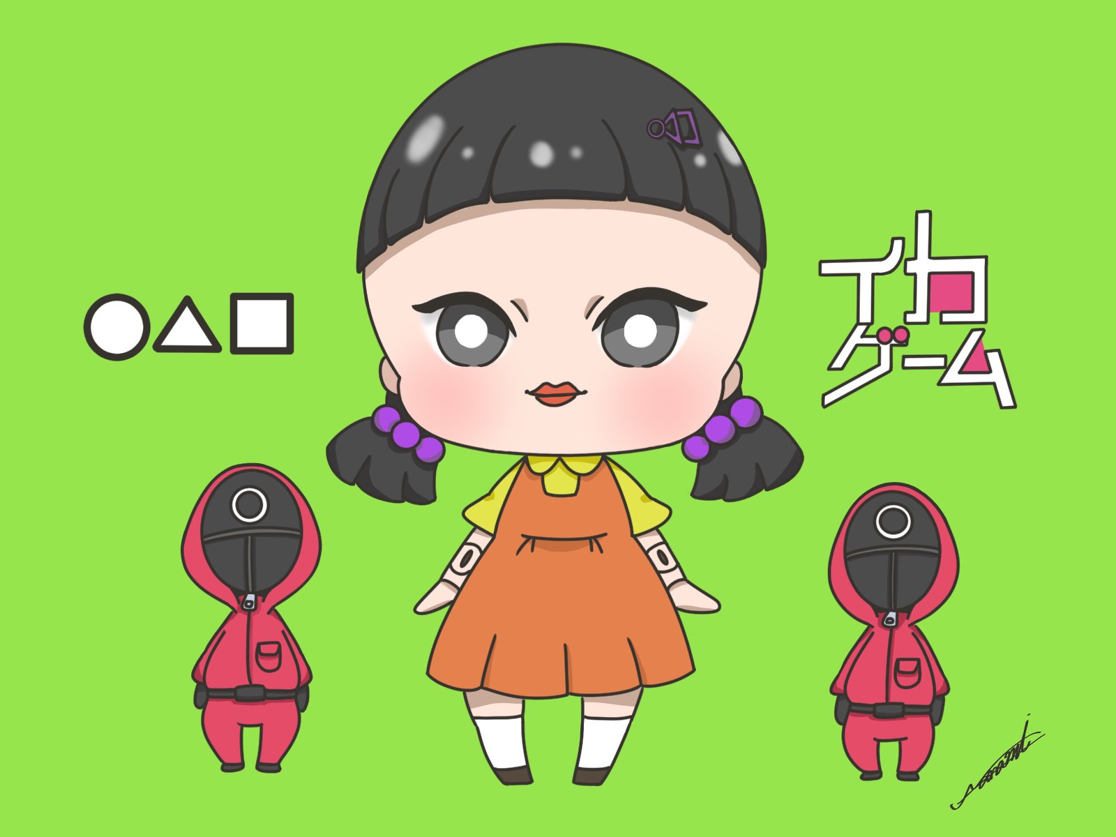 Nanami Twitterissa イカゲーム イラスト イカゲーム ミニキャラ Clipstudio T Co 9fydmvvvxm Twitter