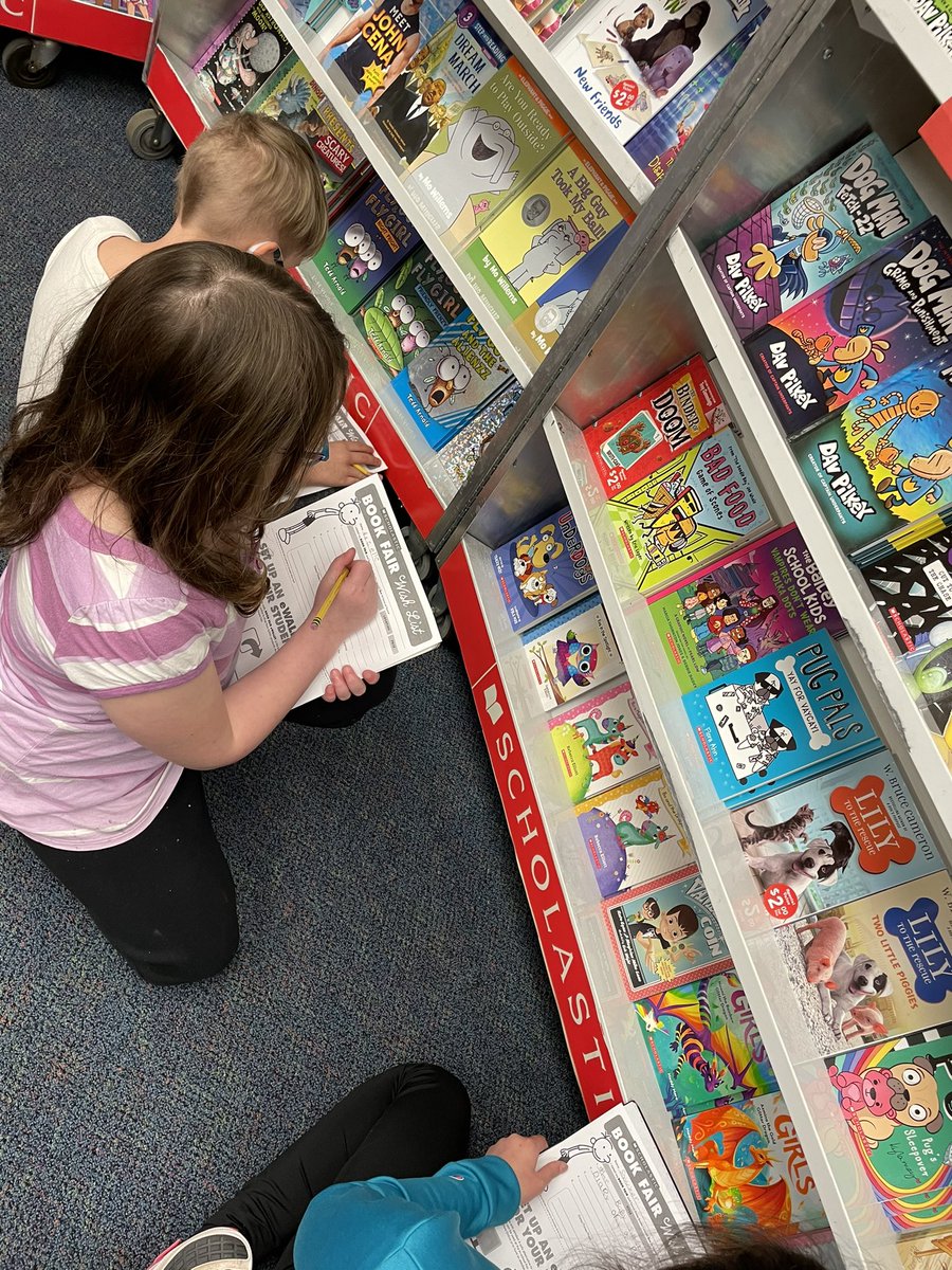 Book fair week is the best for getting the kiddos encouraged to read! They cannot wait to take these wish list home to their families! They were begging to stay in the library longer to look at the books. #SPSreads <a href="/watkinswildcats/">Watkins Elementary</a> <a href="/LVGintheLibrary/">Lisa Van Gorp</a>