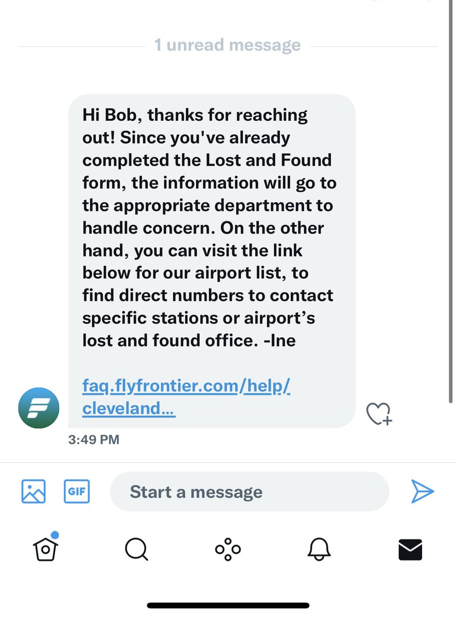 Bobgilmore89's tweet photo. @FrontierCare All you did was message me and offer the same thing that hasn’t worked for me. 😑 https://t.co/j4jALMGKpN