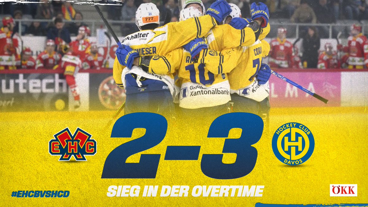 HCD_offiziell's tweet photo. 🔚 Verdienter Sieg in der Overtime. #Stransky verwertet den herrlichen Pass von #46Egli!
#EHCBvsHCD 2:3 https://t.co/LRxBd0Ovqp