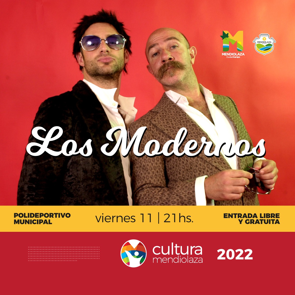 LOS MODERNOS🌼 en Mendiolaza‼️🙌
➡️Cena show con entrada libre y gratuita ✅🎫
📌Este viernes 11/03
⏰21hs en el Polideportivo municipal 
También actuará @germanmarcomusico y @soloporgusto_salongolf
<a href="/losmodernos/">Los Modernos</a>