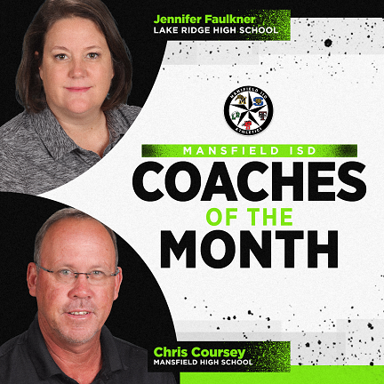 MISDathletics's tweet photo. Congrats to our High School Athletes and Coaches of the Month for February!

Coaches-
Jennifer Faulkner @LakeRidgeEagles 
Chris Coursey @TigersMansfield 

Athletes-
Tatum Sikes @Legacy10s 
Elise Clift @mhstigerswim 
Zach Essih @TViewWolves 
Brian Miralrio Toledo @SummitSoccer https://t.co/rpd7cb8T5O