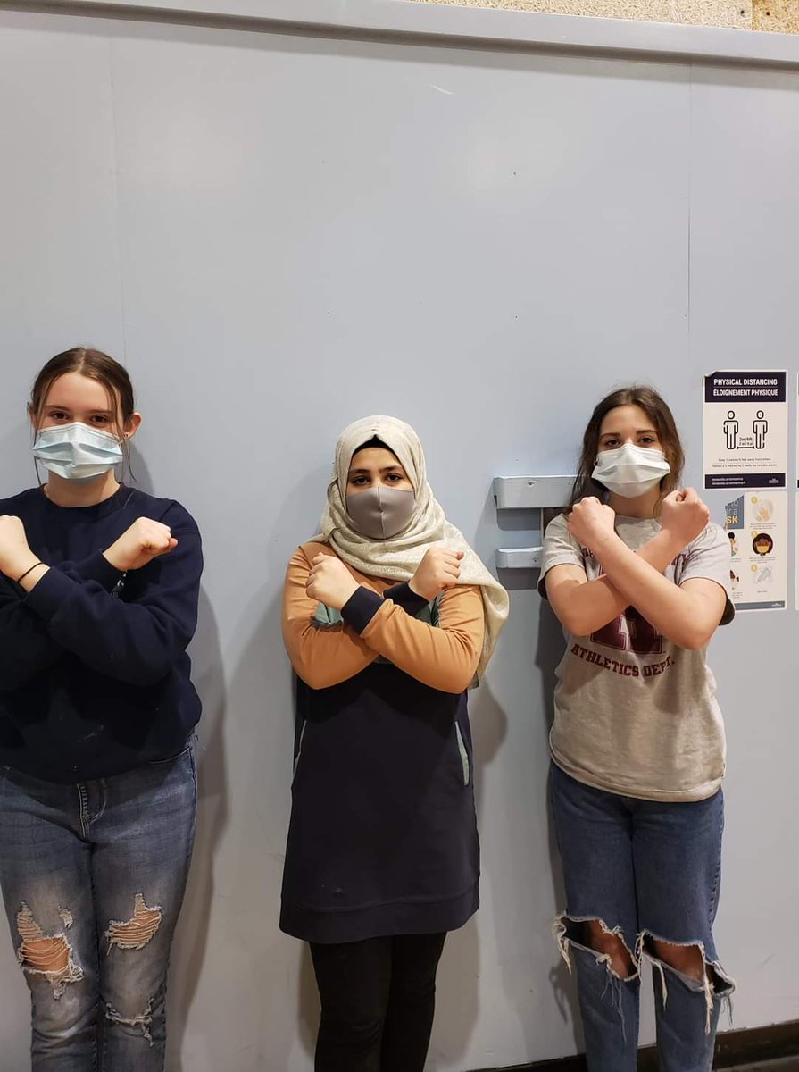 Today we observed International Women's Day. Students and staff are shown participating in this year's theme signaling to #breakthebias2022. We have many women leaders in our school &amp; system that wear many hats while supporting our students and families. @TCRCE_NS #watchuslearn