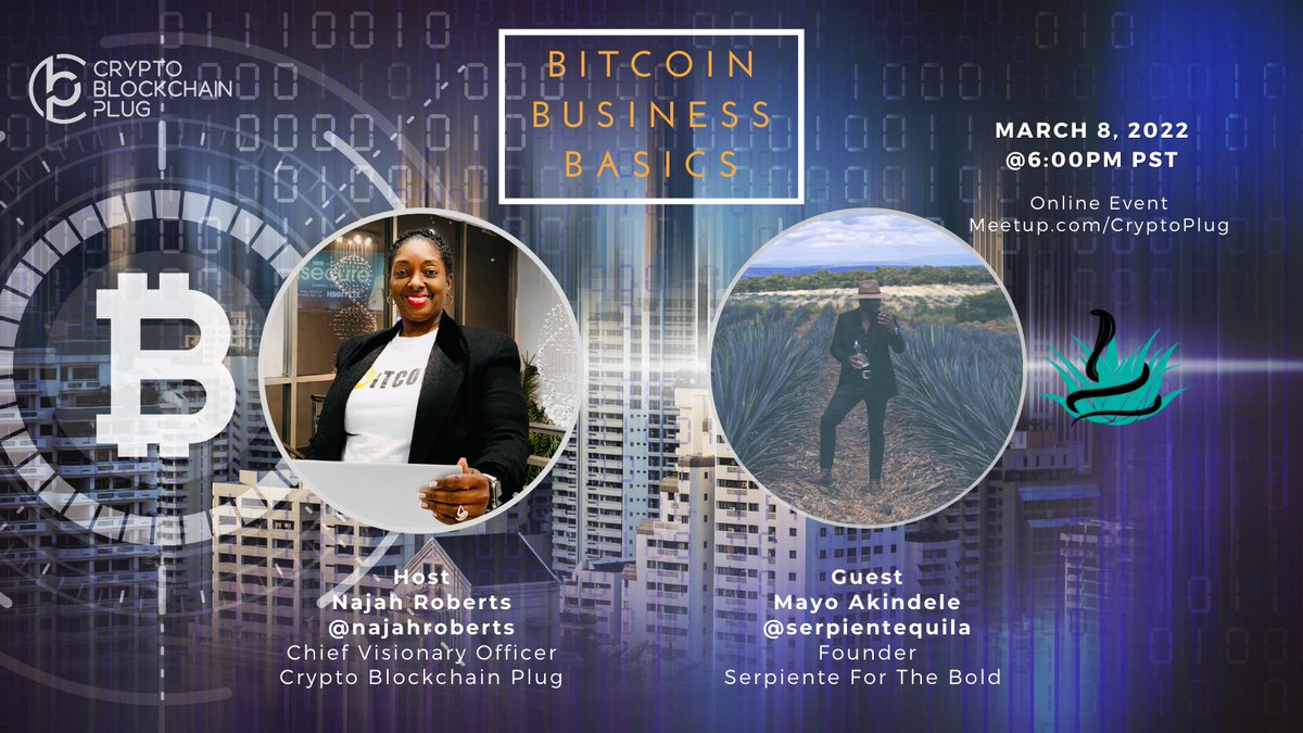 mayo_akindele's tweet photo. Starting up in 10 mins! @CryptoPlug3 @NajahRoberts @serpientequila #Bitcoin Business Basics. 

https://t.co/qZPDGHT4zZ https://t.co/9vQsXBBW55