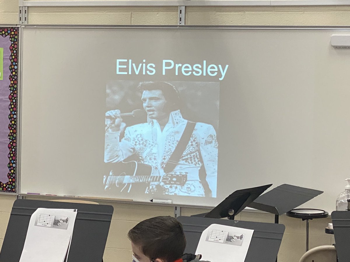 VFESchoolofRock's tweet photo. Learning all about the king of Rock and Roll and learning how to play  our first guitar chord. #arlingtonspirit #ElvisPresley #RockAndRoll https://t.co/CQt0FKGCHO