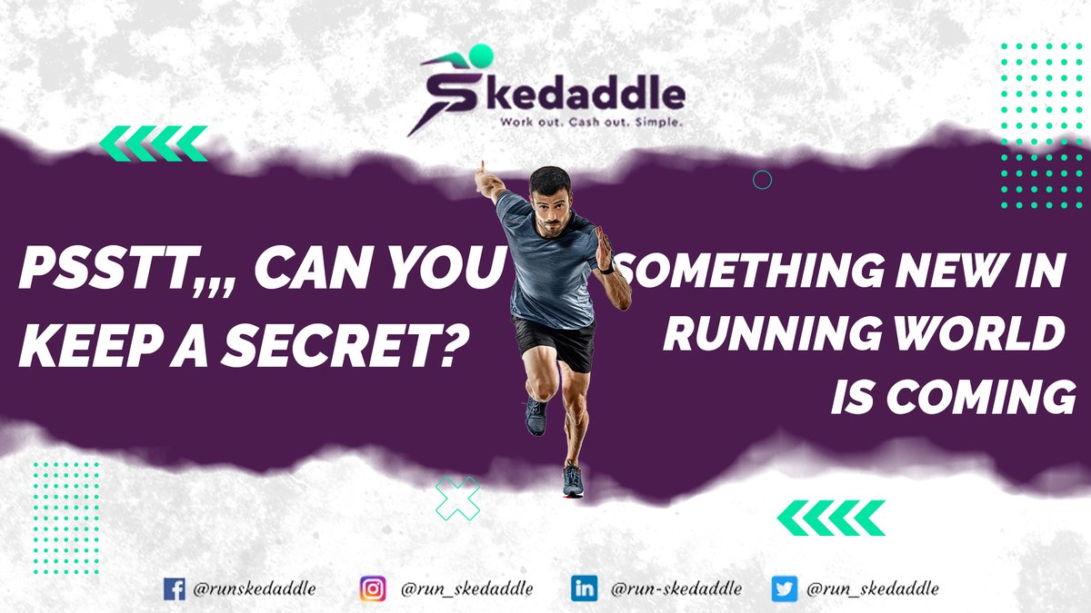 run_skedaddle's tweet photo. We have a secret to share with you guys, but you can share it too with your friends 😅😅😅
Something new and exciting Running Application will be launch soon! So Watch out for it!
#RunSkedaddle #Run #Runners #Running #Race #stayfit #RunningApp #IOS #Android #SoonTOLaunch https://t.co/sjTPEDURhF
