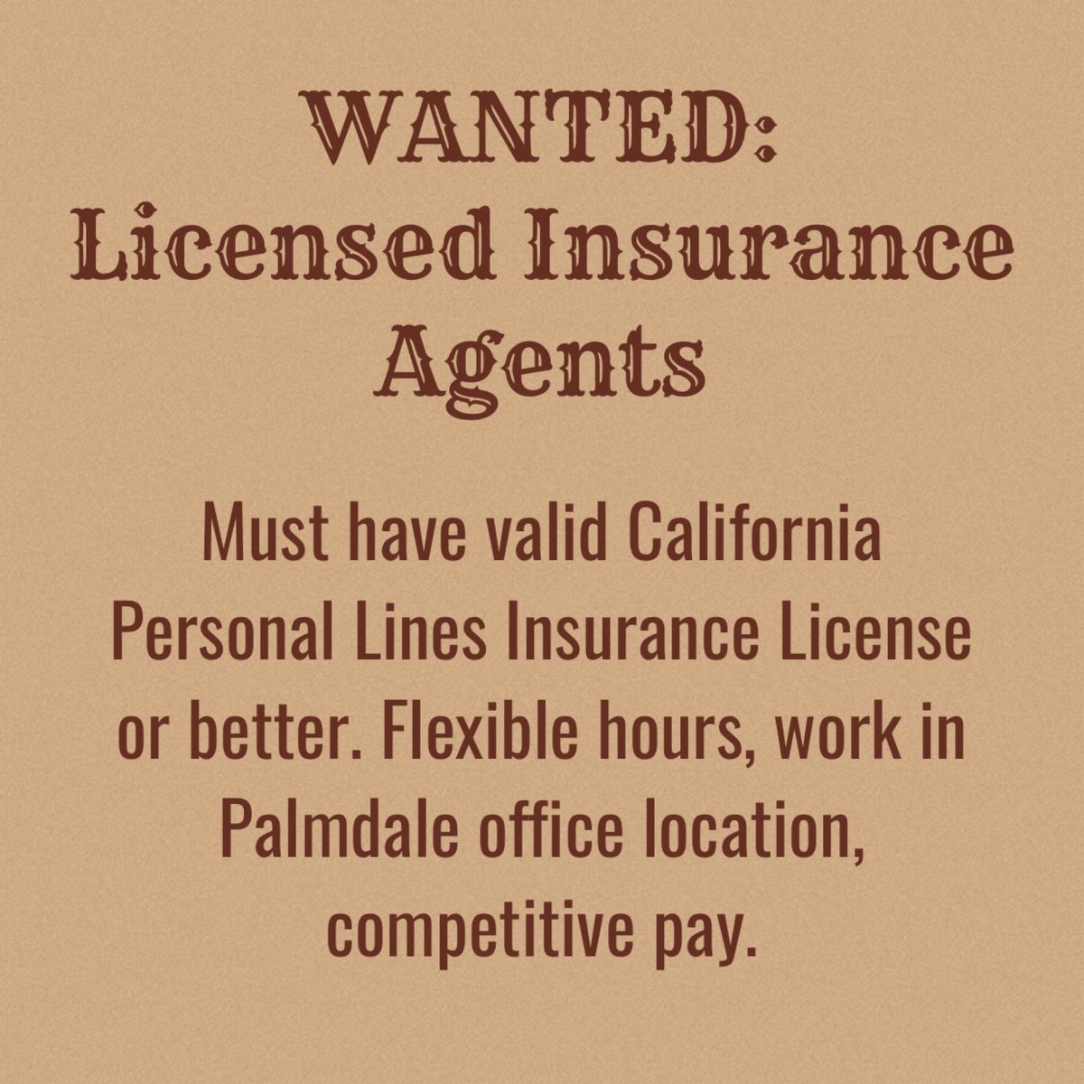 Padres_Babe's tweet photo. Message me direct for details. #helpwanted #insuranceagent #palmdale #palmdaleca #antelopevalley https://t.co/1llYWylCjp
